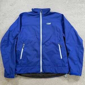 Outdoor Research Jacket Blue Full Zip Fleece Lined Water Resistant Medium M